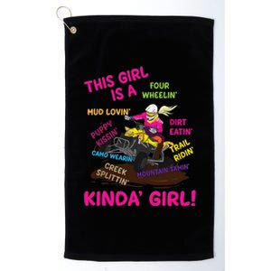 Funny ATV Quad Biking Saying ATV Girl Four Wheeler Girls Platinum Collection Golf Towel