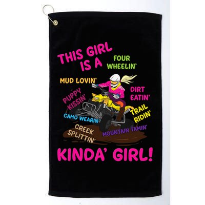 Funny ATV Quad Biking Saying ATV Girl Four Wheeler Girls Golf Towel