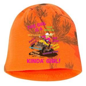 Funny ATV Quad Biking Saying ATV Girl Four Wheeler Girls Kati - Camo Knit Beanie