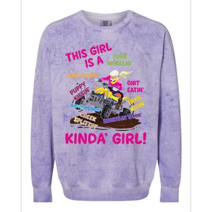 Funny Atv Quad Biking Saying Gift Atv Gift Four Wheeler Gift Colorblast Crewneck Sweatshirt