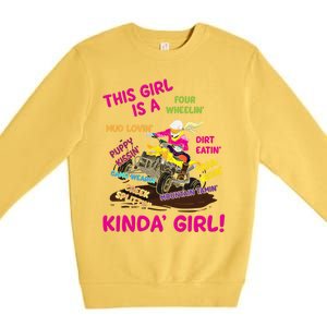 Funny Atv Quad Biking Saying Gift Atv Gift Four Wheeler Gift Premium Crewneck Sweatshirt