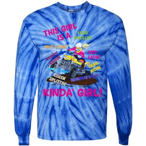 Funny Atv Quad Biking Saying Gift Atv Gift Four Wheeler Gift Tie-Dye Long Sleeve Shirt