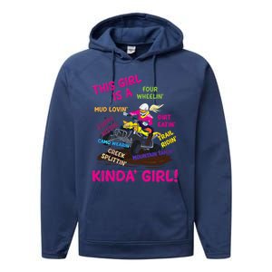 Funny Atv Quad Biking Saying Gift Atv Gift Four Wheeler Gift Performance Fleece Hoodie