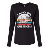 Funny Axolotl Questions Vintage Axolotl Gift Womens Cotton Relaxed Long Sleeve T-Shirt