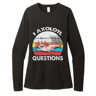 Funny Axolotl Questions Vintage Axolotl Gift Womens CVC Long Sleeve Shirt