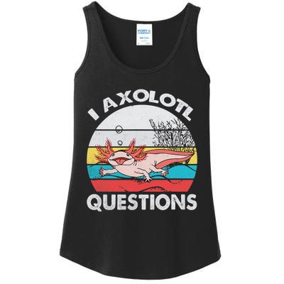 Funny Axolotl Questions Vintage Axolotl Gift Ladies Essential Tank