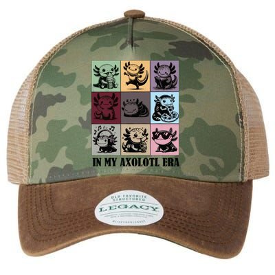 Funny Axolotl Quote In My Axolotl Era Graphic Cool Axolotl Legacy Tie Dye Trucker Hat