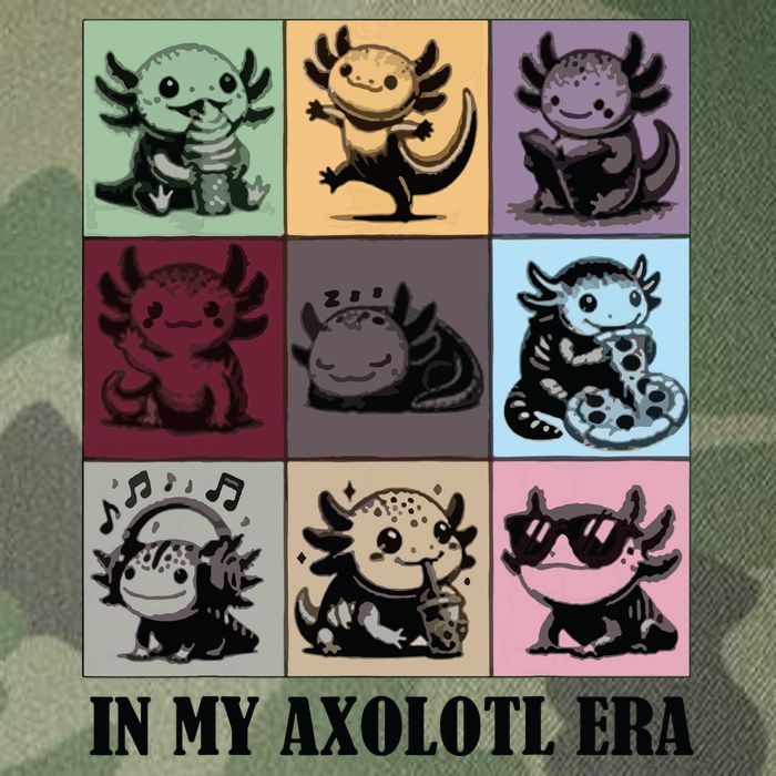 Funny Axolotl Quote In My Axolotl Era Graphic Cool Axolotl Legacy Tie Dye Trucker Hat