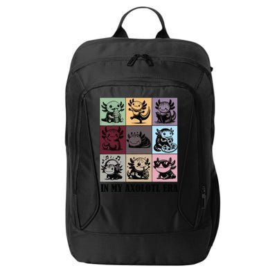 Funny Axolotl Quote In My Axolotl Era Graphic Cool Axolotl City Backpack