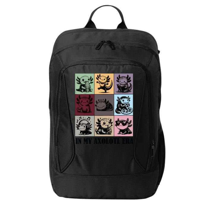 Funny Axolotl Quote In My Axolotl Era Graphic Cool Axolotl City Backpack