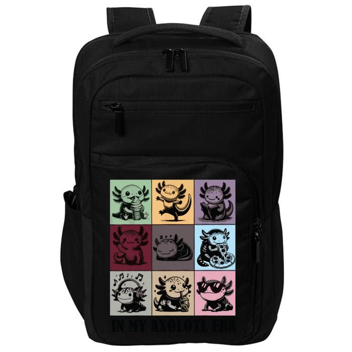 Funny Axolotl Quote In My Axolotl Era Graphic Cool Axolotl Impact Tech Backpack