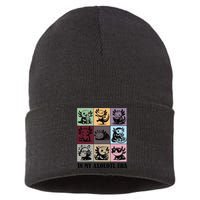 Funny Axolotl Quote In My Axolotl Era Graphic Cool Axolotl Sustainable Knit Beanie