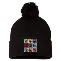 Funny Axolotl Quote In My Axolotl Era Graphic Cool Axolotl Pom Pom 12in Knit Beanie