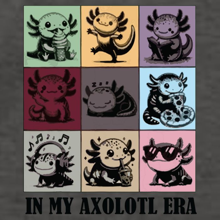 Funny Axolotl Quote In My Axolotl Era Graphic Cool Axolotl Vector Backpack
