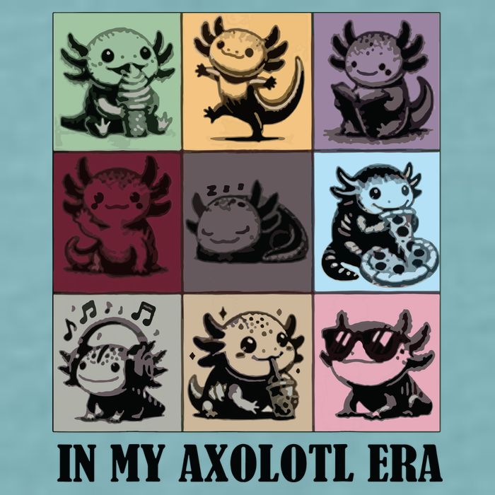 Funny Axolotl Quote In My Axolotl Era Graphic Cool Axolotl Sueded Cloud Jersey T-Shirt