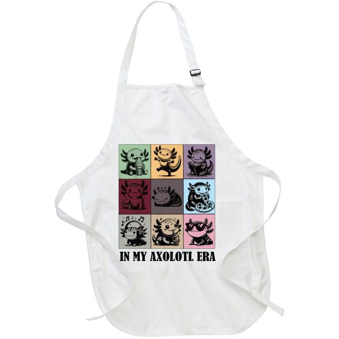 Funny Axolotl Quote In My Axolotl Era Graphic Cool Axolotl Full-Length Apron With Pockets