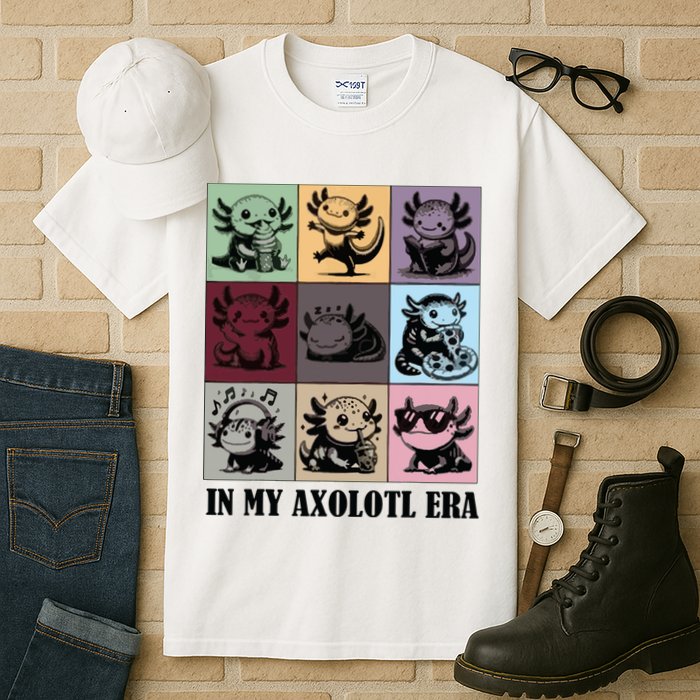 Funny Axolotl Quote In My Axolotl Era Graphic Cool Axolotl Tall T-Shirt