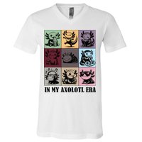 Funny Axolotl Quote In My Axolotl Era Graphic Cool Axolotl V-Neck T-Shirt