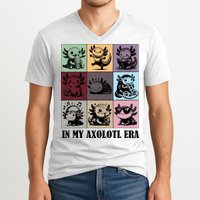 Funny Axolotl Quote In My Axolotl Era Graphic Cool Axolotl V-Neck T-Shirt
