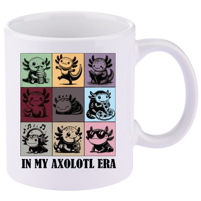 Funny Axolotl Quote In My Axolotl Era Graphic Cool Axolotl 11oz C Handle Ceramic Mug