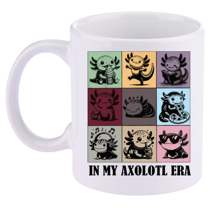 Funny Axolotl Quote In My Axolotl Era Graphic Cool Axolotl 11oz C Handle Ceramic Mug