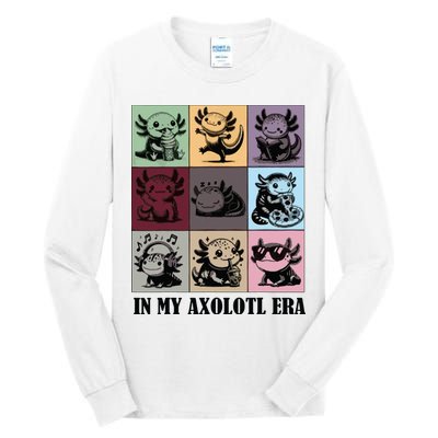 Funny Axolotl Quote In My Axolotl Era Graphic Cool Axolotl Tall Long Sleeve T-Shirt