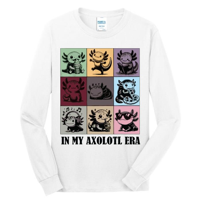 Funny Axolotl Quote In My Axolotl Era Graphic Cool Axolotl Tall Long Sleeve T-Shirt