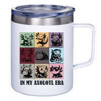 Funny Axolotl Quote In My Axolotl Era Graphic Cool Axolotl 12oz Stainless Steel Coffee Mug