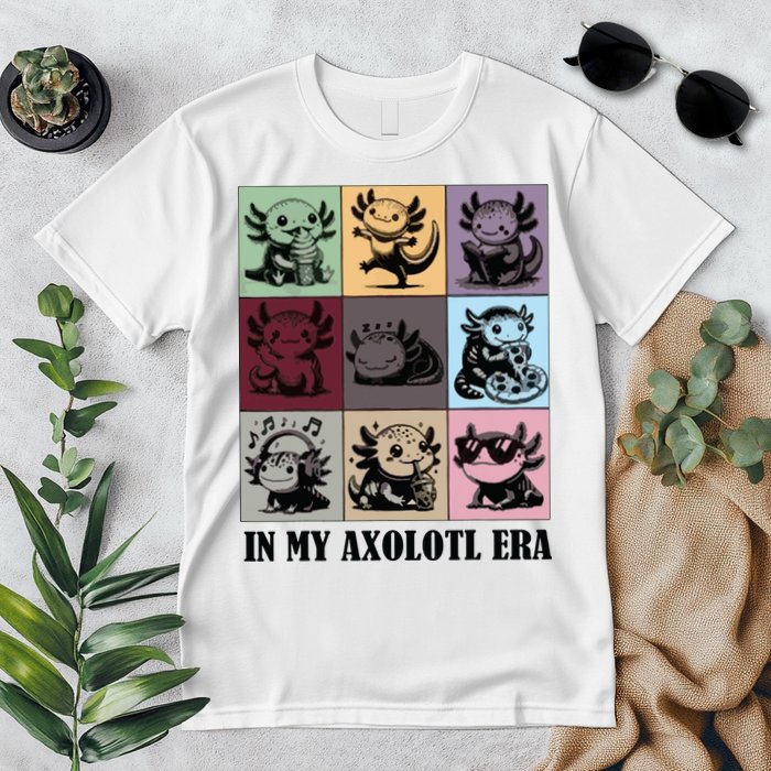 Funny Axolotl Quote In My Axolotl Era Graphic Cool Axolotl Premium T-Shirt
