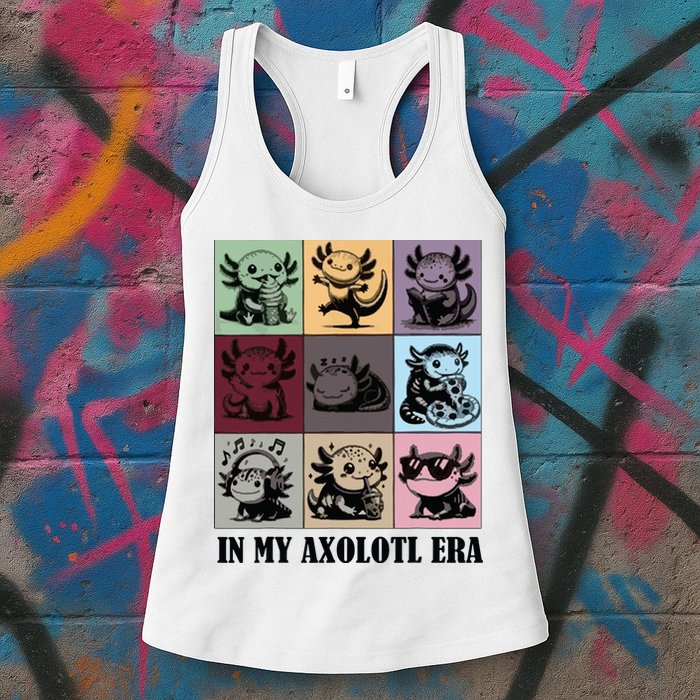 Funny Axolotl Quote In My Axolotl Era Graphic Cool Axolotl Womens Tank Top