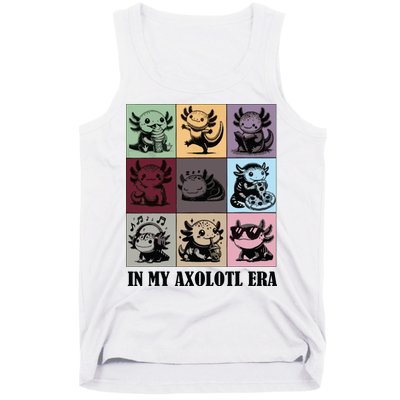 Funny Axolotl Quote In My Axolotl Era Graphic Cool Axolotl Tank Top
