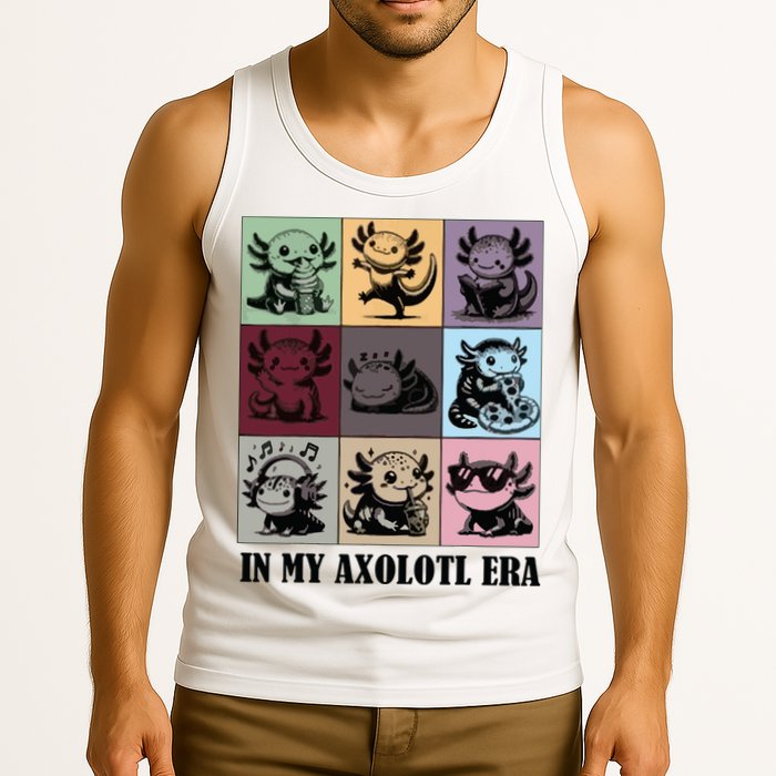 Funny Axolotl Quote In My Axolotl Era Graphic Cool Axolotl Tank Top
