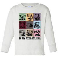 Funny Axolotl Quote In My Axolotl Era Graphic Cool Axolotl Toddler Long Sleeve Shirt
