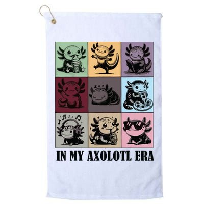 Funny Axolotl Quote In My Axolotl Era Graphic Cool Axolotl Golf Towel