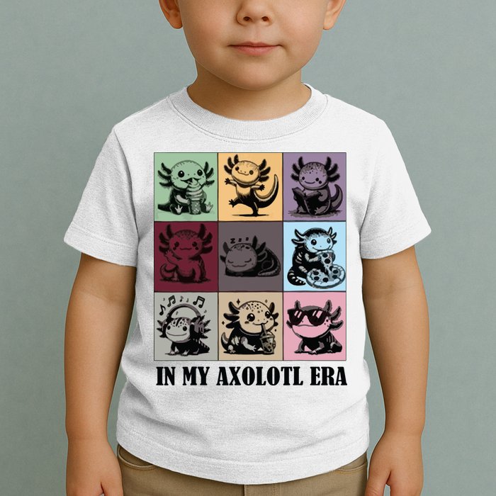Funny Axolotl Quote In My Axolotl Era Graphic Cool Axolotl Toddler T-Shirt