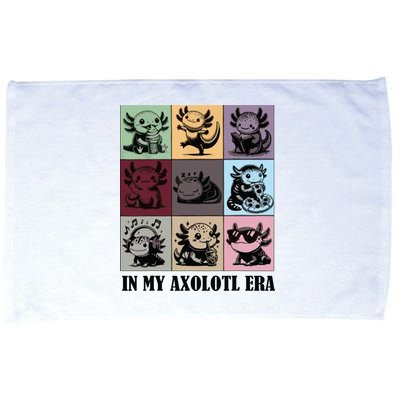 Funny Axolotl Quote In My Axolotl Era Graphic Cool Axolotl Microfiber Hand Towel
