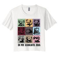 Funny Axolotl Quote In My Axolotl Era Graphic Cool Axolotl Crop Top