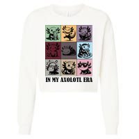 Funny Axolotl Quote In My Axolotl Era Graphic Cool Axolotl Cropped Pullover Crew