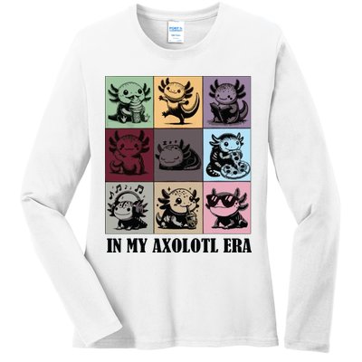 Funny Axolotl Quote In My Axolotl Era Graphic Cool Axolotl Ladies Long Sleeve Shirt