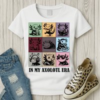 Funny Axolotl Quote In My Axolotl Era Graphic Cool Axolotl Womens T-Shirt