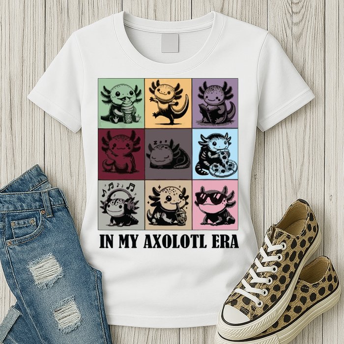 Funny Axolotl Quote In My Axolotl Era Graphic Cool Axolotl Womens T-Shirt