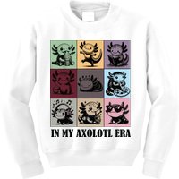 Funny Axolotl Quote In My Axolotl Era Graphic Cool Axolotl Kids Sweatshirt