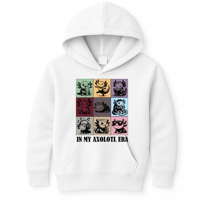 Funny Axolotl Quote In My Axolotl Era Graphic Cool Axolotl Kids Hoodie