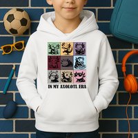 Funny Axolotl Quote In My Axolotl Era Graphic Cool Axolotl Kids Hoodie