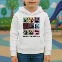 Funny Axolotl Quote In My Axolotl Era Graphic Cool Axolotl Kids Hoodie