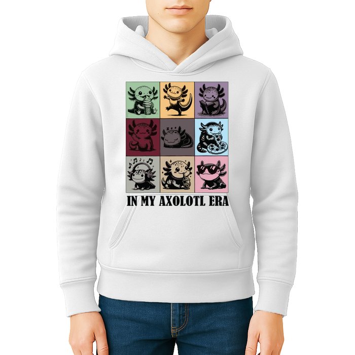 Funny Axolotl Quote In My Axolotl Era Graphic Cool Axolotl Kids Hoodie