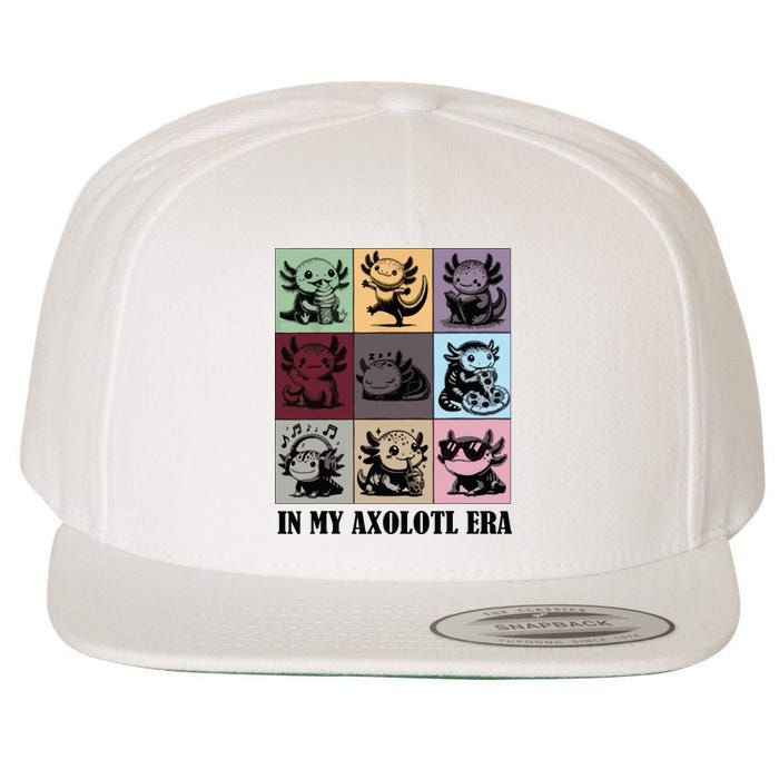 Funny Axolotl Quote In My Axolotl Era Graphic Cool Axolotl Wool Snapback Cap