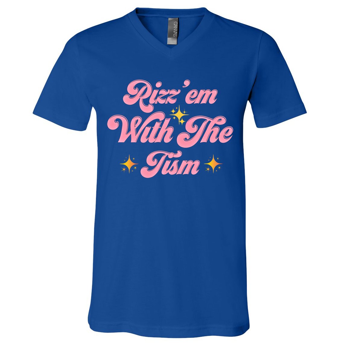 Funny Autism Quote Rizz Em With The Tism Meaningful Gift V-Neck T-Shirt