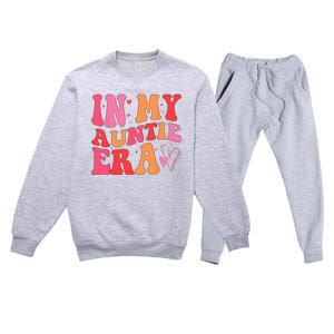 Funny Aunt Quote In My Auntie Era Niece Nephew Matching Cool Premium Crewneck Sweatsuit Set