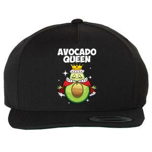 Funny Avocado Queen Gift For Girl Women Cool Avocado Lover Wool Snapback Cap